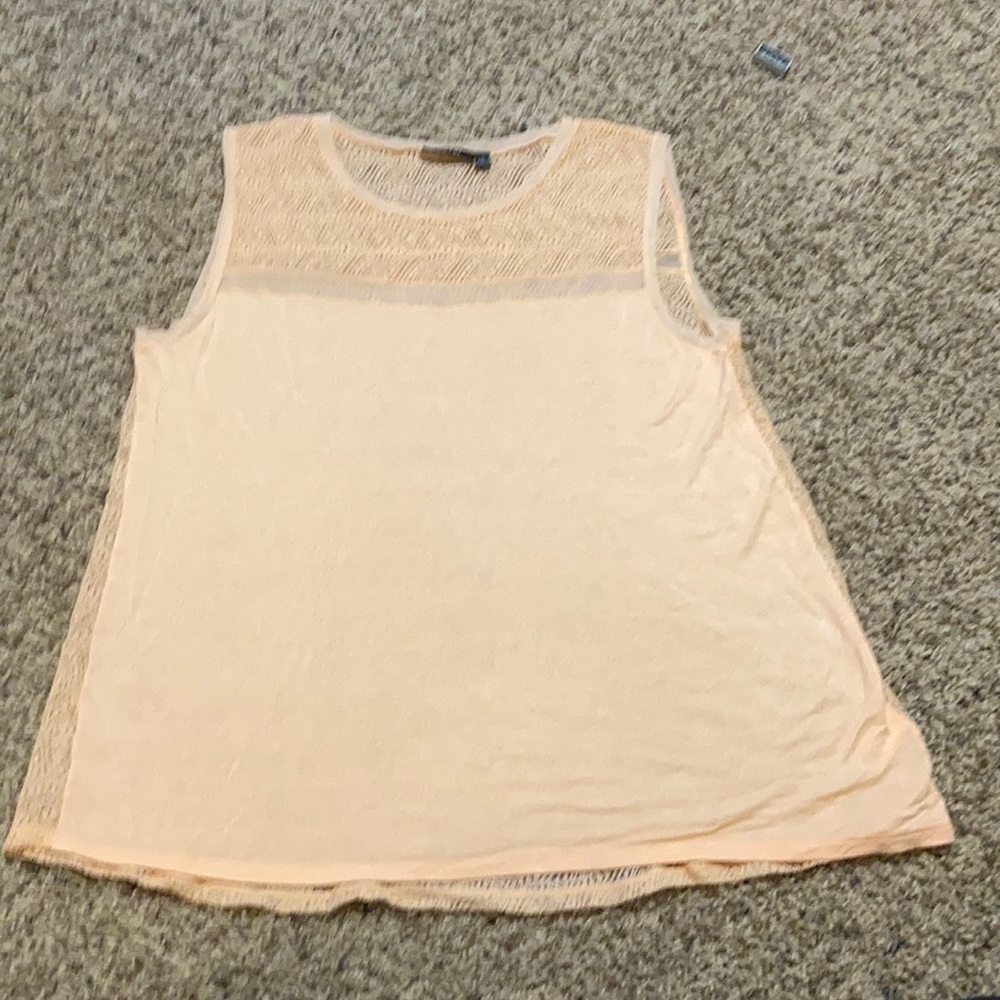 Cute lace back tank size large